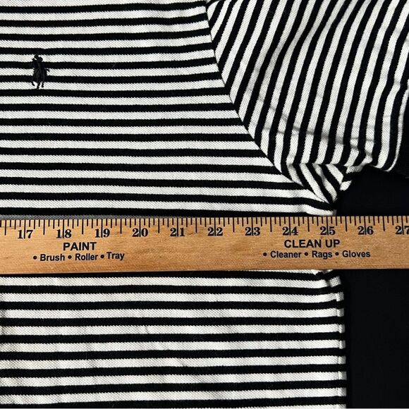 Mens Polo Ralph Lauren Black and White Striped Shirt 0648 - Picture 11 of 12